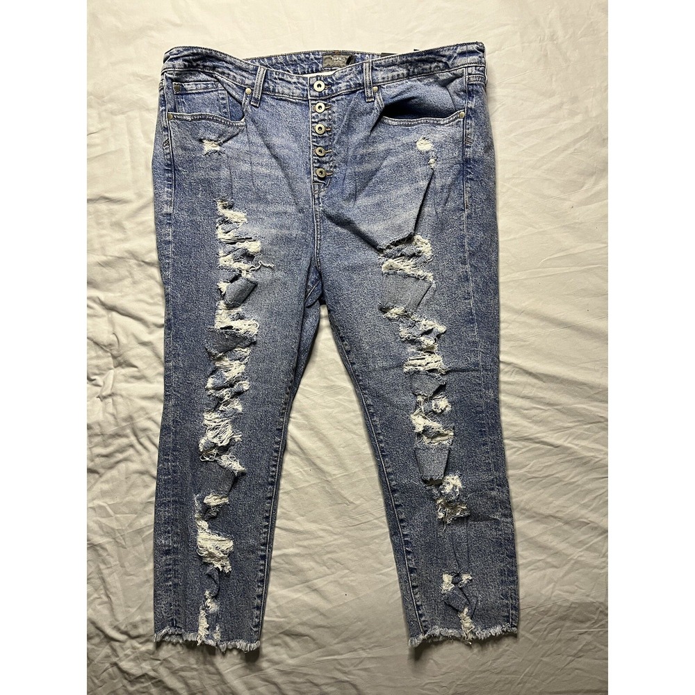 NWT Torrid Jeans Women's 22 Blue High Rise Classic Denim Road Runner Distressed